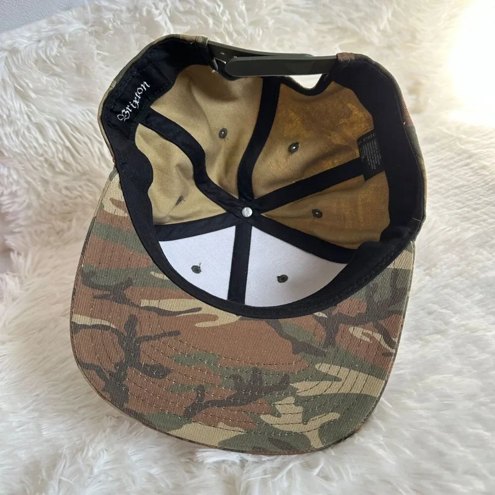 Brixton Supply Hat Men's Snap Back Adjustable Camo Mesh Trucker Cap